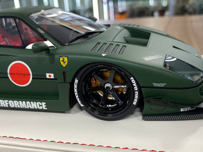 🚨1/18 Resin Ferrari F40 LB Works – Fighter Green - IVY Merit Models - Limited 69 pcs