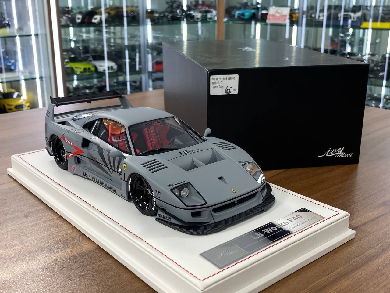 🚨1/18 Resin Ferrari F40 LB Works – Fighter Grey - IVY Merit Models - Limited to 69 pcs