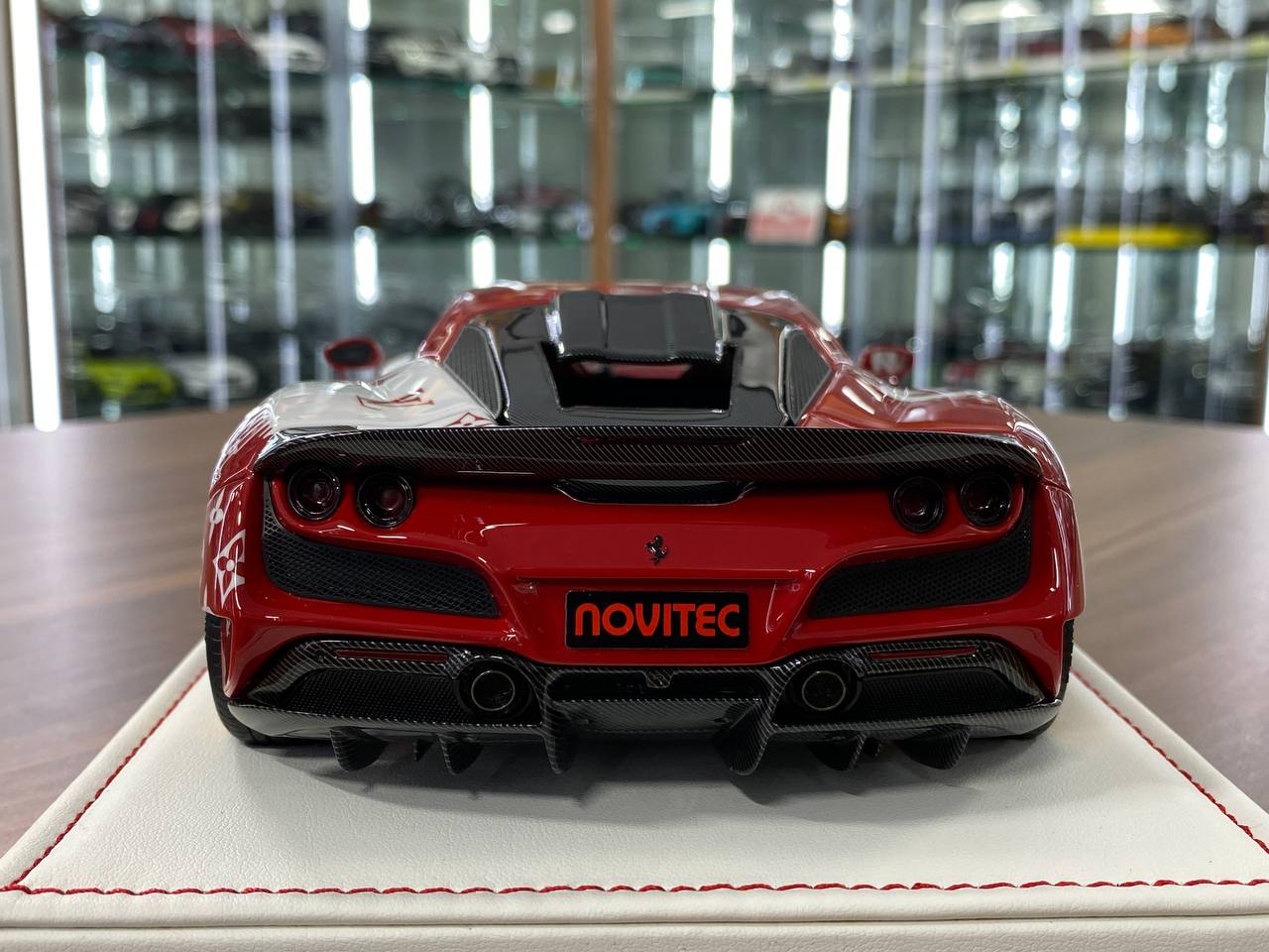 🚨1/18 Resin 1/18 Resin Ferrari F8 N-Largo Novitec – LV Supreme White / Black - IVY Merit Models - Limited to 30 pcs