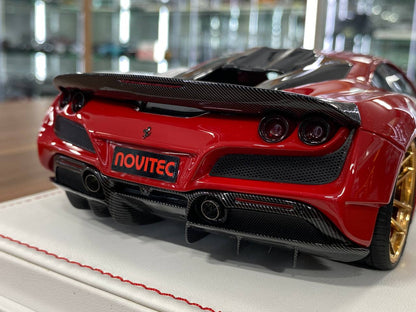 🚨1/18 Resin 1/18 Resin Ferrari F8 N-Largo Novitec – LV Supreme White / Black - IVY Merit Models - Limited to 30 pcs