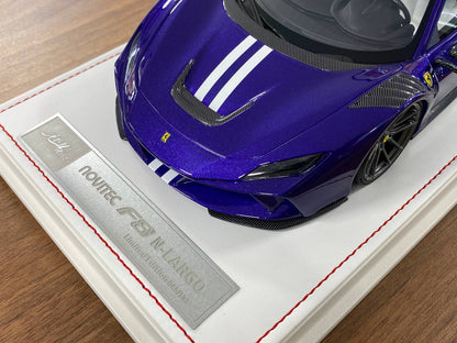 🚨1/18 Resin Ferrari F8 N-Largo Novitec – Hong Kong Violet / White Stripes - Limited 199 pcs