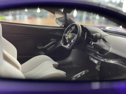 🚨1/18 Resin Ferrari F8 N-Largo Novitec – Hong Kong Violet / White Stripes - Limited 199 pcs