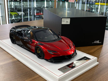 🚨1/18 Resin Ferrari SF90 Stradale – Red / Black - Ivy Merit Models - Limited to 99 pcs