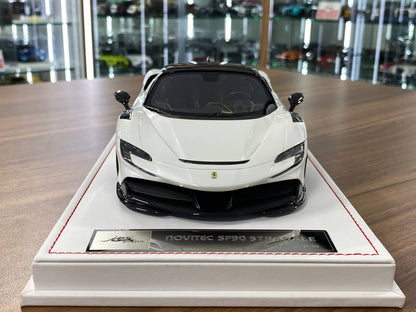 🚨1/18 Resin Ferrari SF90 Stradale – Pearl White (Exclusive Version) - Limited to 88 pcs