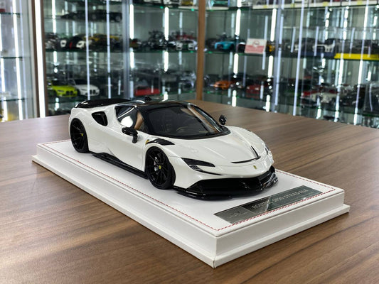 🚨1/18 Resin Ferrari SF90 Stradale – Pearl White (Exclusive Version) - Limited to 88 pcs