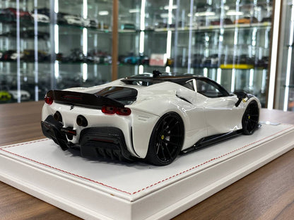 🚨1/18 Resin Ferrari SF90 Stradale – Pearl White (Exclusive Version) - Limited to 88 pcs