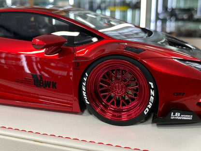 🚨1/18 Resin Lamborghini Huracan GT LB-Works – Metallic Red - Ltd 99 pcs