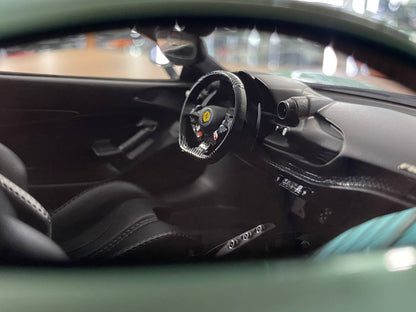 🚨1/18 Resin Ferrari F8 N-Largo Novitec – Verde Francesca / Italian Stripes - Ltd to 99 pcs