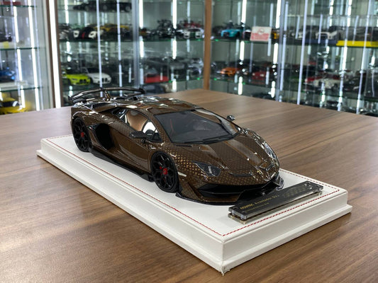 🚨1/18 Resin Lamborghini AVENTADOR SVJ – LV Decal Brown - Limited to 30 pcs