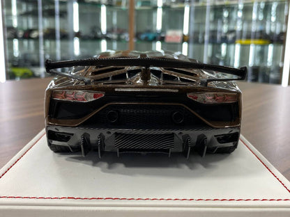 🚨1/18 Resin Lamborghini AVENTADOR SVJ – LV Decal Brown - Limited to 30 pcs