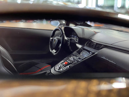 🚨1/18 Resin Lamborghini AVENTADOR SVJ – LV Decal Brown - Limited to 30 pcs