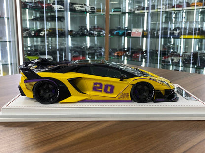 🚨1/18 Resin Lamborghini AVENTADOR GT EVO LB-Works #20 – Yellow - Ltd. 99 pcs