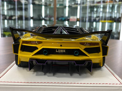 🚨1/18 Resin Lamborghini AVENTADOR GT EVO LB-Works #20 – Yellow - Ltd. 99 pcs