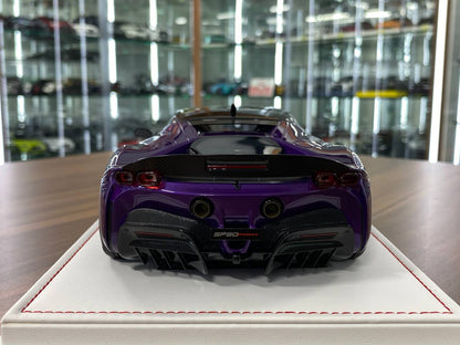 🚨Ferrari SF90 Stradale 1:18 Resin Model – Violet Hong Kong | IVY Merit Models (Limited 99 pcs – Dubai Collectors)