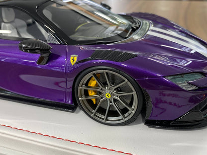 🚨Ferrari SF90 Stradale 1:18 Resin Model – Violet Hong Kong | IVY Merit Models (Limited 99 pcs – Dubai Collectors)