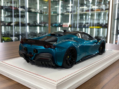 1:18 Resin Model IVY Merit Ferrari SF90 Stradale chrome blue – Limited 99 pcs