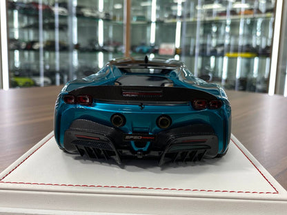 1:18 Resin Model IVY Merit Ferrari SF90 Stradale chrome blue – Limited 99 pcs