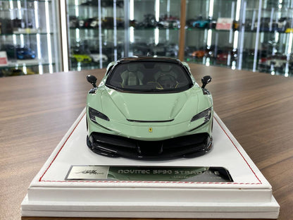 Ferrari SF90 Stradale 1:18 Resin Model – Light Green | IVY Merit Models (Limited 66 pcs – Dubai Collectors)