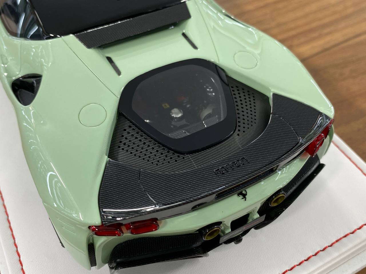 Ferrari SF90 Stradale 1:18 Resin Model – Light Green | IVY Merit Models (Limited 66 pcs – Dubai Collectors)