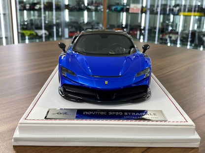 1:18 Resin Model  Ferrari SF90 Stradale – Blue/Grey | IVY Merit Models (Limited 99 pcs – Dubai Collectors)