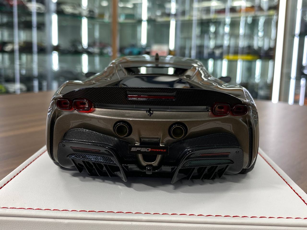 1:18 Resin Model  Ferrari SF90 Stradale – Blue/Grey | IVY Merit Models (Limited 99 pcs – Dubai Collectors)