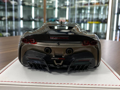 1:18 Resin Model  Ferrari SF90 Stradale – Blue/Grey | IVY Merit Models (Limited 99 pcs – Dubai Collectors)