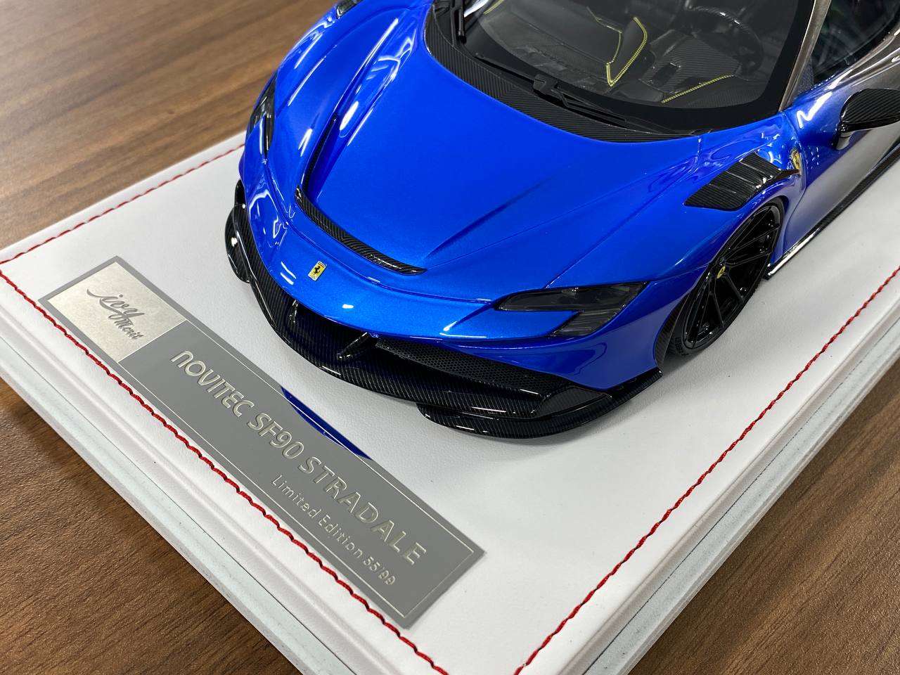 1:18 Resin Model  Ferrari SF90 Stradale – Blue/Grey | IVY Merit Models (Limited 99 pcs – Dubai Collectors)