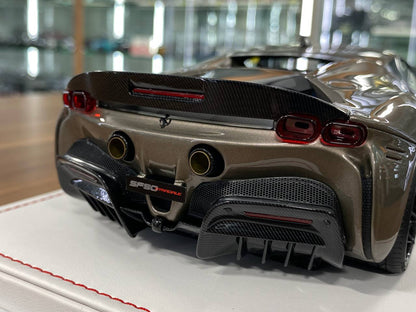 1:18 Resin Model  Ferrari SF90 Stradale – Blue/Grey | IVY Merit Models (Limited 99 pcs – Dubai Collectors)