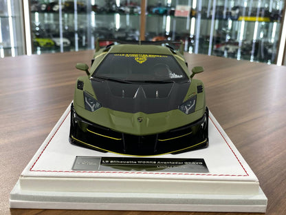 1:18 Resin Model Lamborghini Aventador GT EVO LB-Works #20  – Fighter Green | IVY Merit Models (Limited 99 pcs – Dubai Collectors)