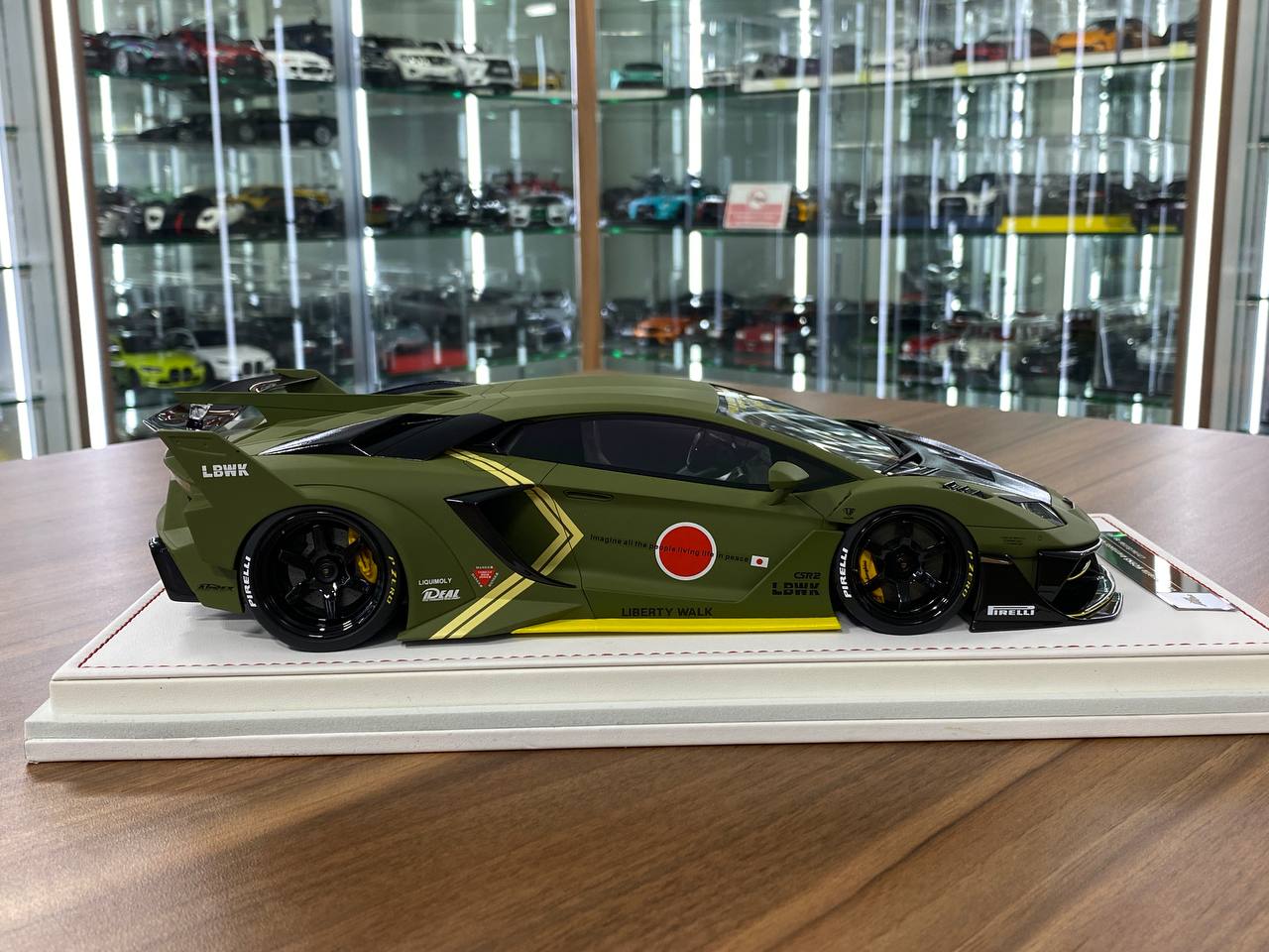 1:18 Resin Model Lamborghini Aventador GT EVO LB-Works #20  – Fighter Green | IVY Merit Models (Limited 99 pcs – Dubai Collectors)