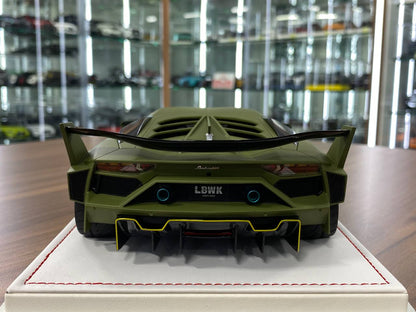 1:18 Resin Model Lamborghini Aventador GT EVO LB-Works #20  – Fighter Green | IVY Merit Models (Limited 99 pcs – Dubai Collectors)