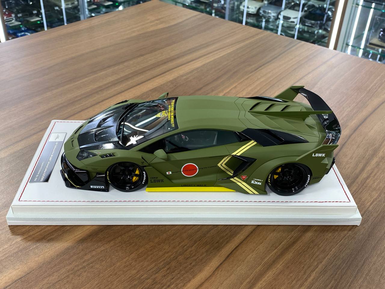 1:18 Resin Model Lamborghini Aventador GT EVO LB-Works #20  – Fighter Green | IVY Merit Models (Limited 99 pcs – Dubai Collectors)