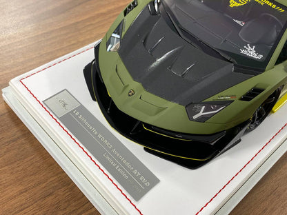1:18 Resin Model Lamborghini Aventador GT EVO LB-Works #20  – Fighter Green | IVY Merit Models (Limited 99 pcs – Dubai Collectors)