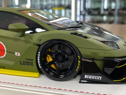 1:18 Resin Model Lamborghini Aventador GT EVO LB-Works #20  – Fighter Green | IVY Merit Models (Limited 99 pcs – Dubai Collectors)