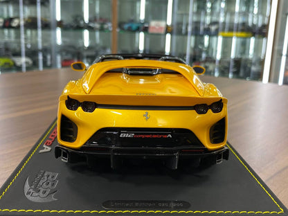 1:18 Resin Model BBR Collection Model Ferrari 812 CompetizioneA (Aperta) – Giallo Tristrato (Limited 200 pcs – Dubai Collectors)