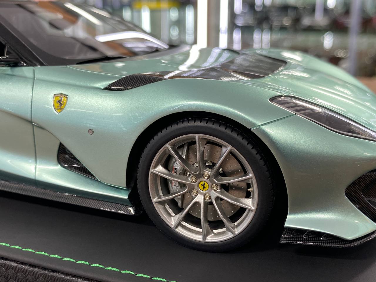 1:18 Resin Model BBR Collection Model Ferrari 812 CompetizioneA (Aperta) – Verde Tevere (Limited 48 pcs – Dubai Collectors)