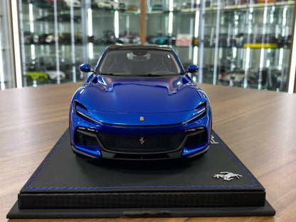 🚨1/18 Resin Model – BBR Models Ferrari Purosangue Blu Corsa Limited Edition/ 84 pcs
