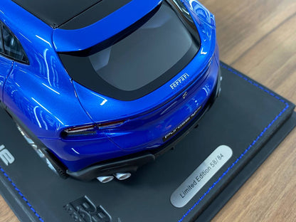 🚨1/18 Resin Model – BBR Models Ferrari Purosangue Blu Corsa Limited Edition/ 84 pcs