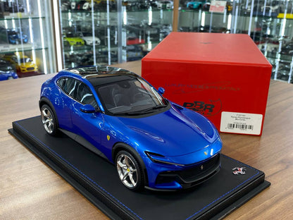 🚨1/18 Resin Model – BBR Models Ferrari Purosangue Blu Corsa Limited Edition/ 84 pcs