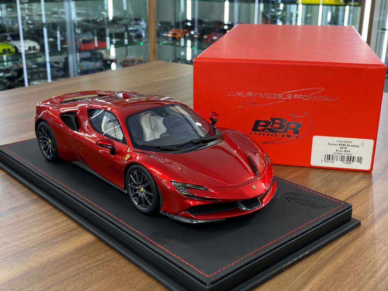 1:18 Resin Model BBR Collection Model Ferrari SF90 Stradale 2019 – Enzo Red (Limited 24 pcs – Dubai Collectors)