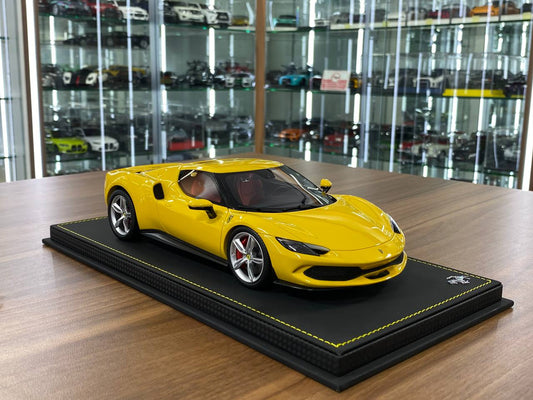 1:18 Resin Model BBR Collection Model Ferrari 296 GTB – Giallo Modena (Limited 99 pcs – Dubai Collectors)