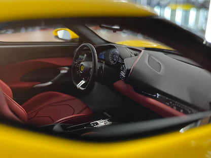 1:18 Resin Model BBR Collection Model Ferrari 296 GTB – Giallo Modena (Limited 99 pcs – Dubai Collectors)