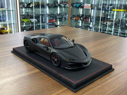 1:18 Resin Model BBR Collection Model Ferrari SF90 Spider Closed Roof – Matt Black / Matt Black Rim (Limited 40 pcs – Dubai Collectors)
