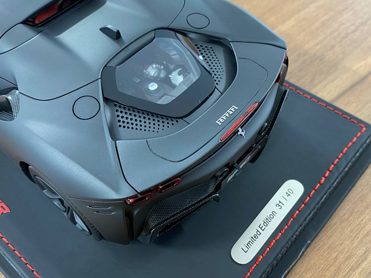 1:18 Resin Model BBR Collection Model Ferrari SF90 Spider Closed Roof – Matt Black / Matt Black Rim (Limited 40 pcs – Dubai Collectors)