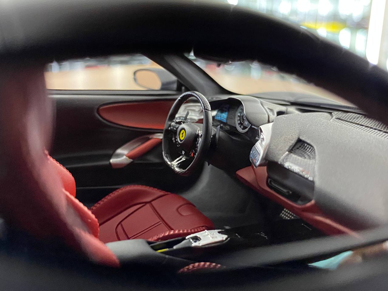 1:18 Resin Model BBR Collection Model Ferrari SF90 Spider Closed Roof – Matt Black / Matt Black Rim (Limited 40 pcs – Dubai Collectors)