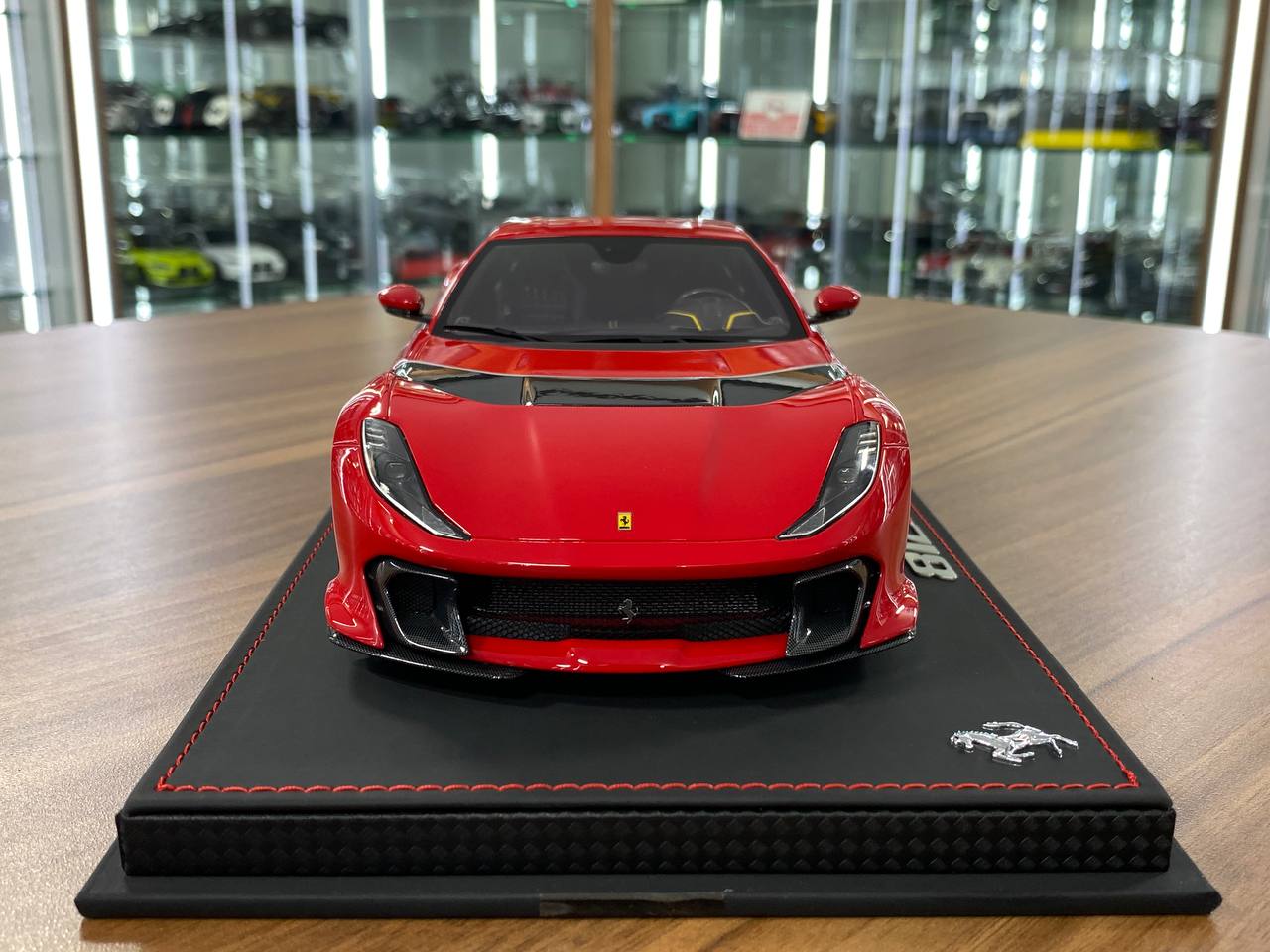 1:18 Resin Model BBR Collection Model Ferrari 812 Competizione 2021 – Rosso Corsa 322 Argento Nurburgring Stripe (Limited 182 pcs – Dubai Collectors)