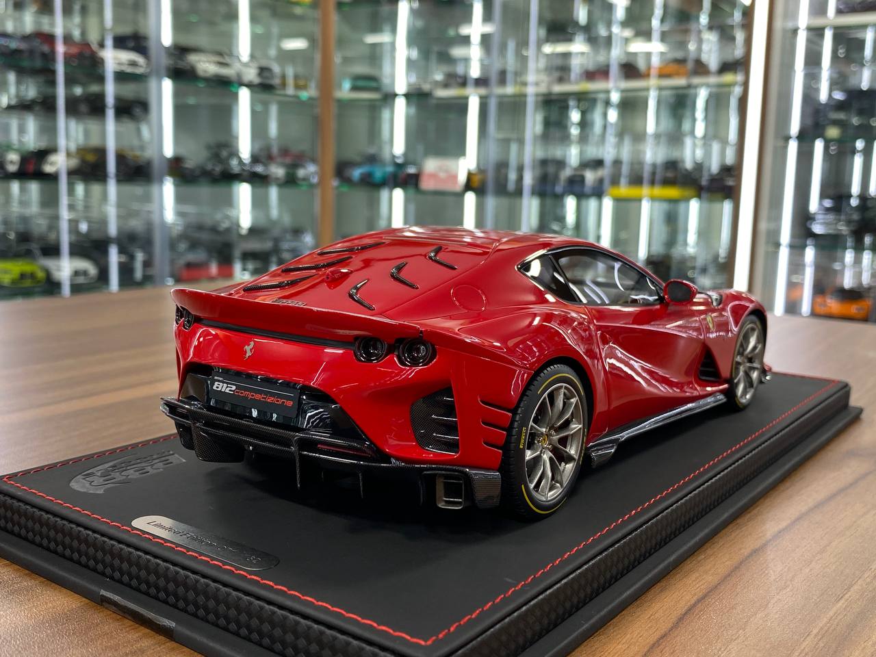 1:18 Resin Model BBR Collection Model Ferrari 812 Competizione 2021 – Rosso Corsa 322 Argento Nurburgring Stripe (Limited 182 pcs – Dubai Collectors)