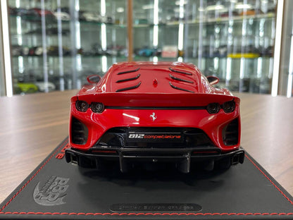 1:18 Resin Model BBR Collection Model Ferrari 812 Competizione 2021 – Rosso Corsa 322 Argento Nurburgring Stripe (Limited 182 pcs – Dubai Collectors)