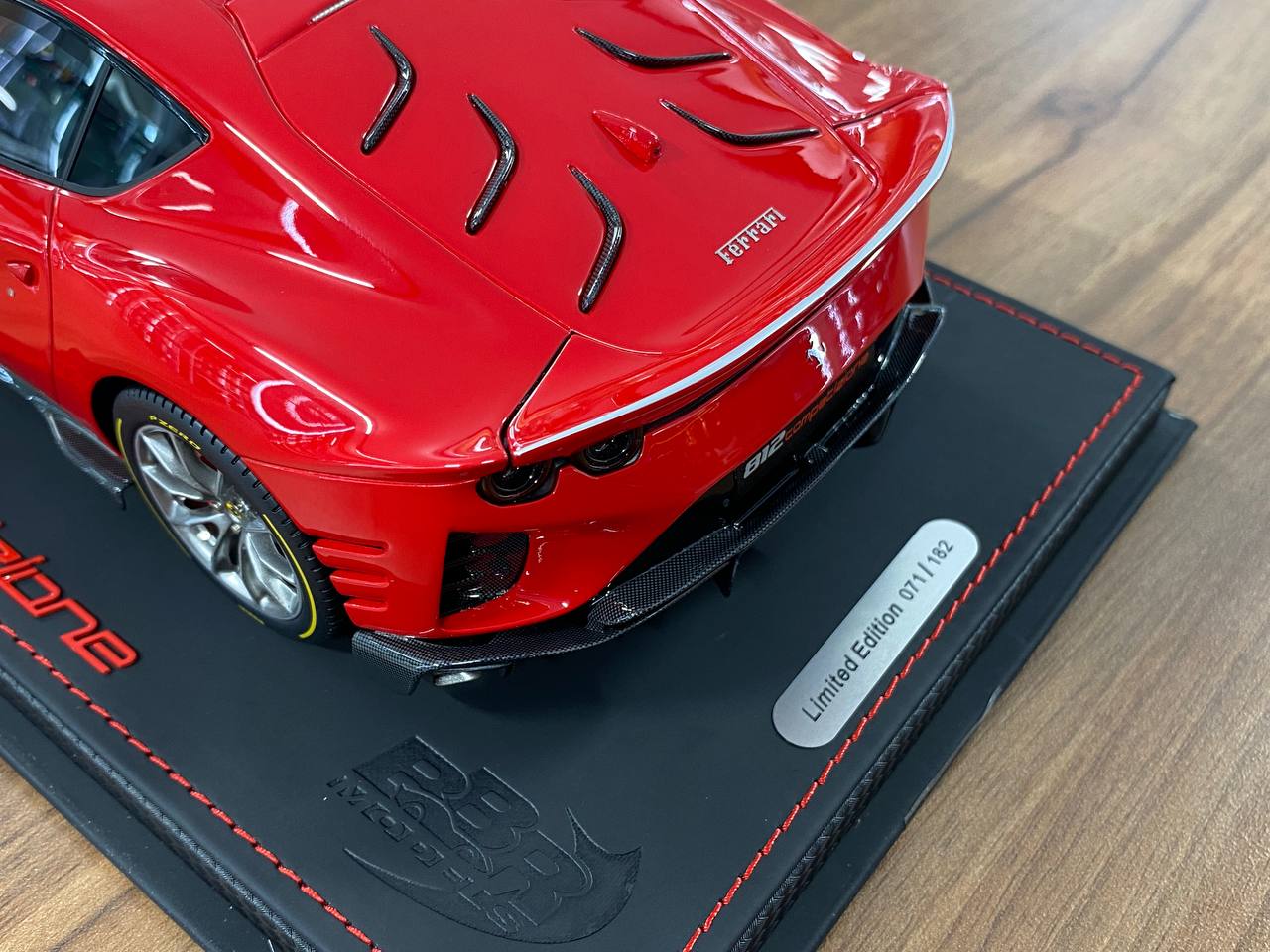 1:18 Resin Model BBR Collection Model Ferrari 812 Competizione 2021 – Rosso Corsa 322 Argento Nurburgring Stripe (Limited 182 pcs – Dubai Collectors)