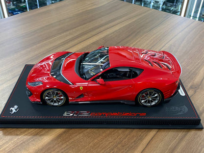 1:18 Resin Model BBR Collection Model Ferrari 812 Competizione 2021 – Rosso Corsa 322 Argento Nurburgring Stripe (Limited 182 pcs – Dubai Collectors)